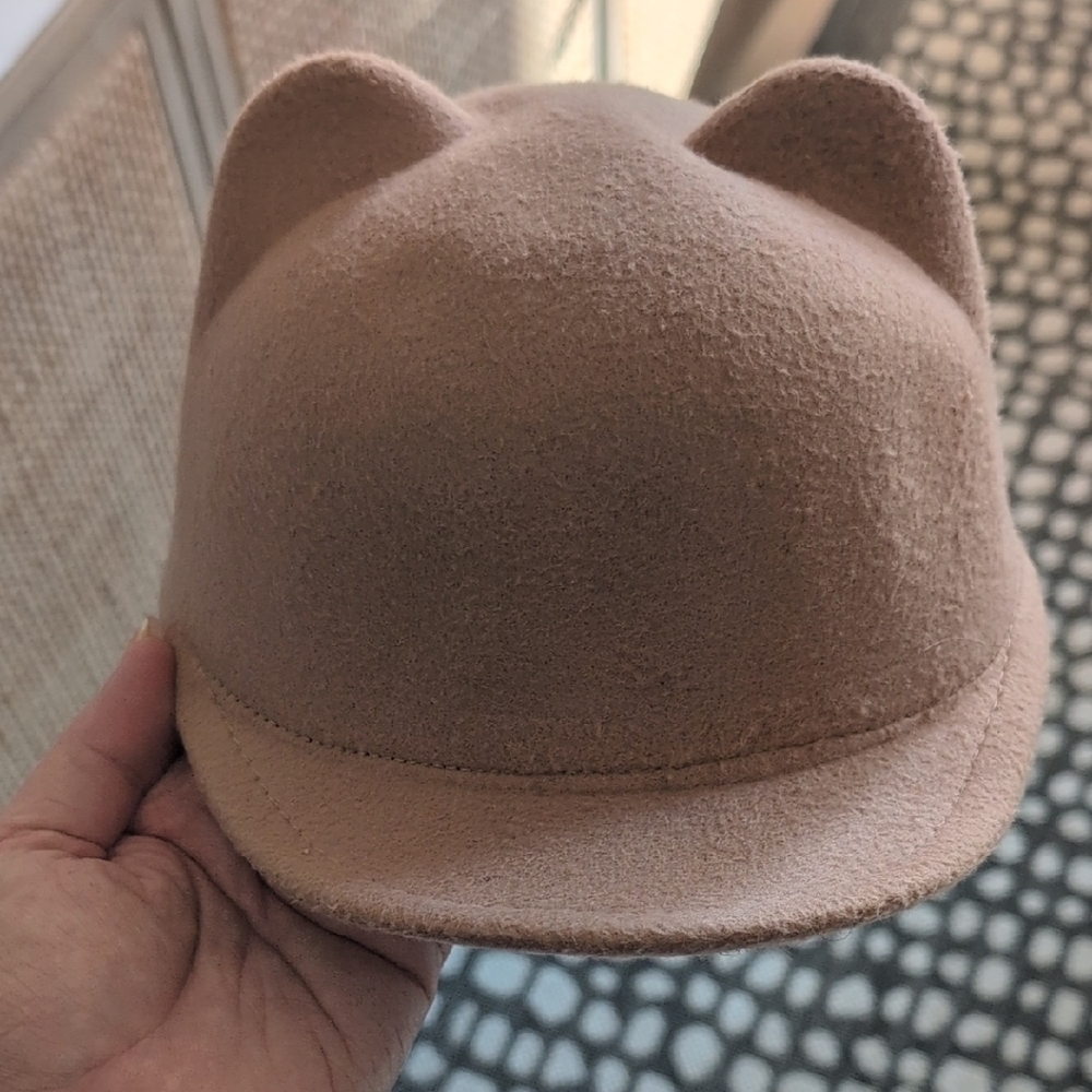 Kids Cute Tan Cat Ear Hat